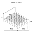 Pemberly Row Wood Eastern King Platform Bed with Rail Seating in White
