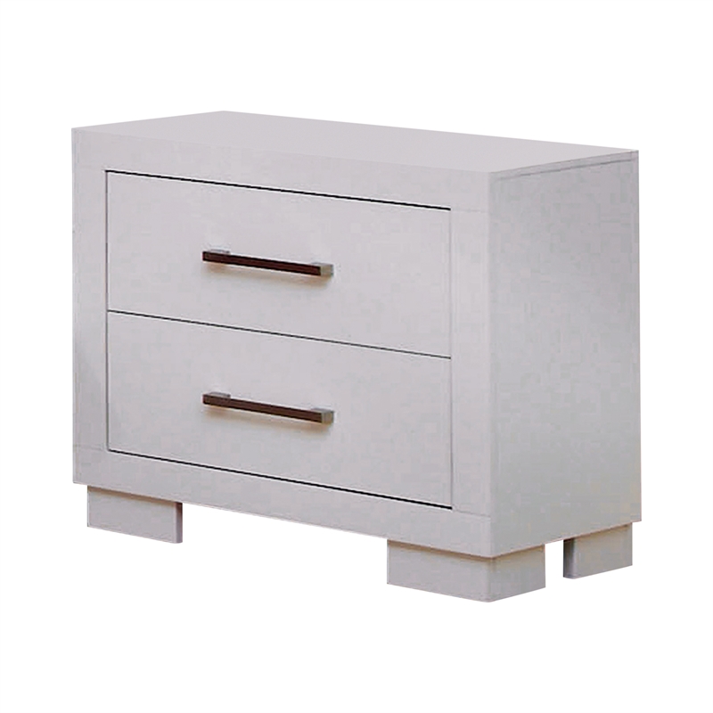Pemberly Row 4-piece Queen Platform Wood Bedroom Set in White