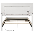 Pemberly Row Polyurethane Full Panel Bed with LED Lighting in White