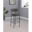 Pemberly Row Contemporary Boucle Fabric Upholstered Bar Chairs Gray