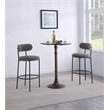 Pemberly Row Contemporary Boucle Fabric Upholstered Bar Chairs Gray
