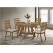 Pemberly Row 5-piece Round Wood Dining Table Set Brown and Latte