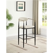 Pemberly Row Contemporary Fabric Upholstered Bar Chairs in Beige