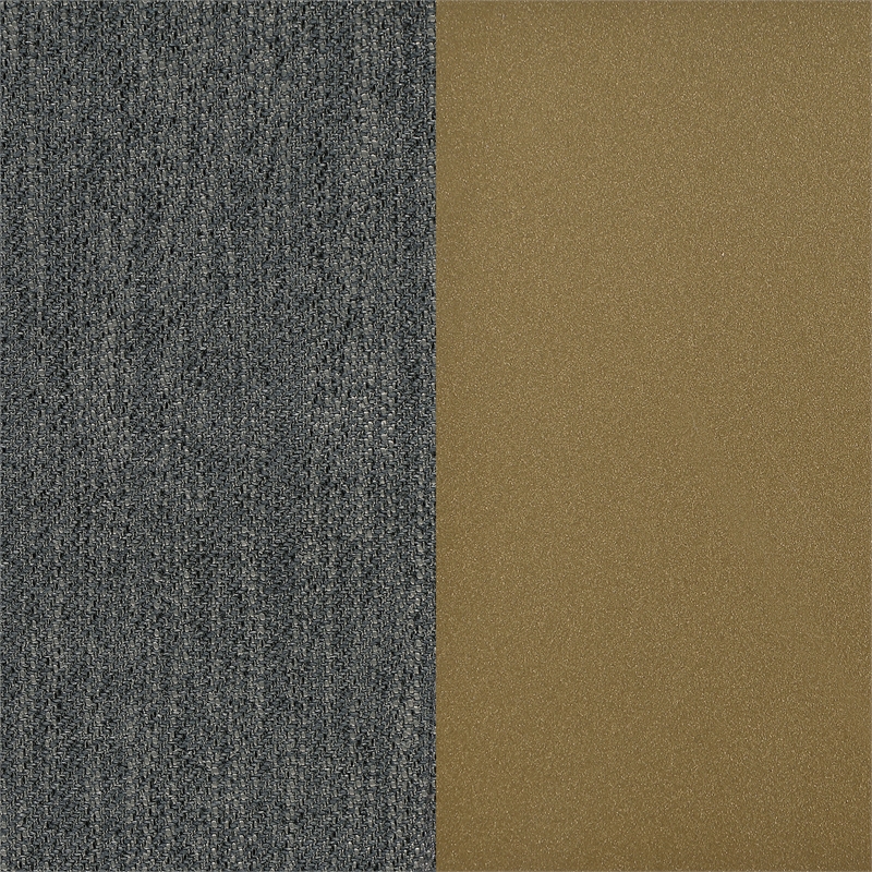Pemberly Row Contemporary Fabric Upholstered Counter Chairs in Dark Gray