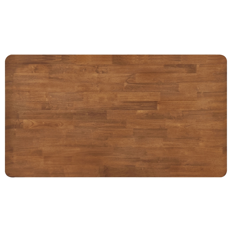 Pemberly Row Rectangular 63-inch Wood Dining Table in Walnut