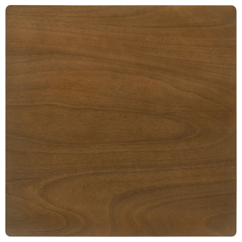 Pemberly Row 5-Piece Square Wood Dining Table Set in Honey Brown