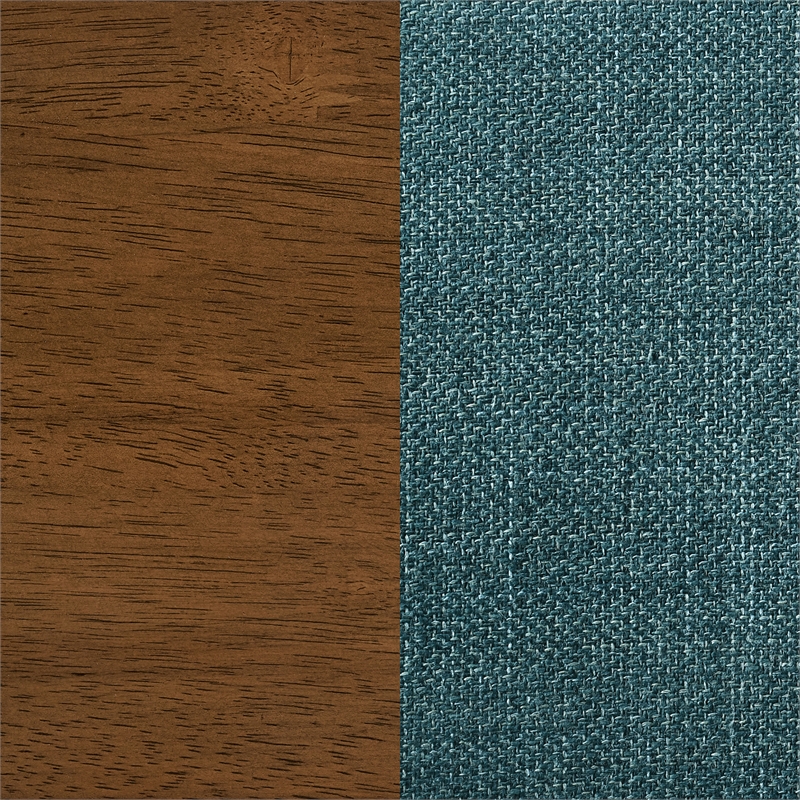 Pemberly Row Transitional Fabric Upholstered Side Chairs Teal Blue