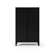Pemberly Row Solid Pine Wood Classic Bookcase - Black Finish 48