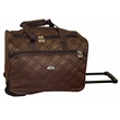Pemberly Row Traditional Polyester 5-Piece Luggage Set in Chocolate