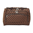 Pemberly Row Traditional Polyester 5-Piece Spinner Luggage Set in Brown