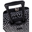 Pemberly Row Traditional Polyester 5-Piece Luggage Set in Black