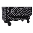 Pemberly Row Traditional Polyester 5-Piece Luggage Set in Black