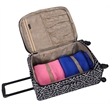 Pemberly Row Traditional Polyester 5-Piece Luggage Set in Black