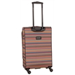Pemberly Row Traditional Polyester 5-Piece Spinner Luggage Set in Pink