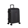 Pemberly Row Traditional Plastic 3-Piece Hardside Spinner Luggage Set in Black