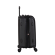 Pemberly Row Traditional Plastic 3-Piece Hardside Spinner Luggage Set in Black