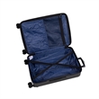 Pemberly Row Traditional Plastic 3-Piece Hardside Spinner Luggage Set in Black