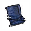 Pemberly Row Traditional Plastic 3-Piece Hardside Spinner Luggage Set in Black