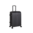 Pemberly Row Traditional Plastic 3-Piece Hardside Spinner Luggage Set in Black