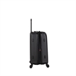 Pemberly Row Traditional Plastic 3-Piece Hardside Spinner Luggage Set in Black