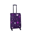 Pemberly Row Traditional Polyester 5-Piece Spinner Luggage Set in Purple