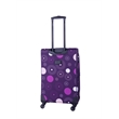 Pemberly Row Traditional Polyester 5-Piece Spinner Luggage Set in Purple