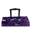 Pemberly Row Traditional Polyester 5-Piece Spinner Luggage Set in Purple