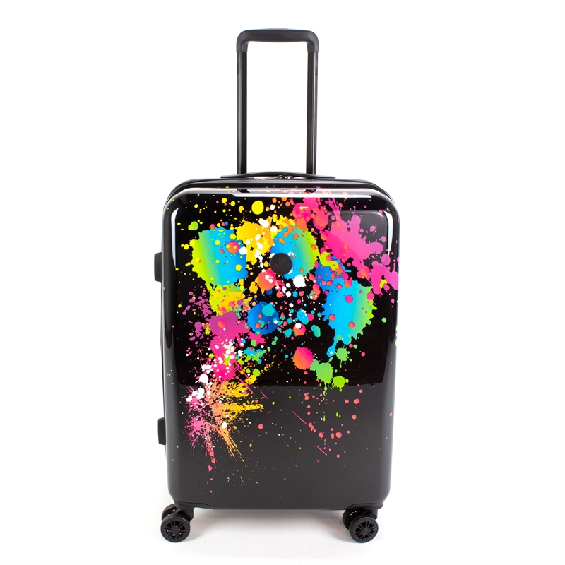Pemberly Row Traditional Plastic 3-Piece Hardside Spinner Set in Multi-Color