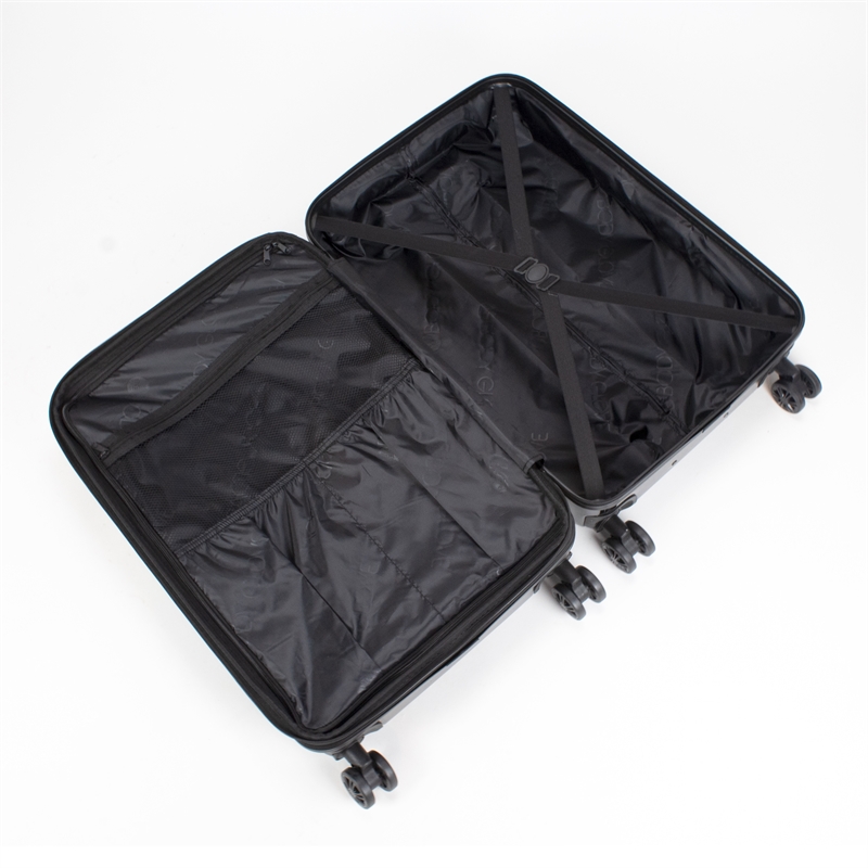 Pemberly Row Traditional Plastic 3-Piece Hardside Spinner Set in Multi-Color