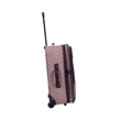 Pemberly Row Traditional Polyester 4-Piece Luggage Set in Brown