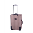 Pemberly Row Traditional Polyester 4-Piece Luggage Set in Brown