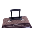 Pemberly Row Traditional Polyester 4-Piece Luggage Set in Brown