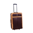 Pemberly Row Traditional Polyester 4-Piece Luggage Set in Chocolate