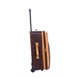 Pemberly Row Traditional Polyester 4-Piece Luggage Set in Chocolate