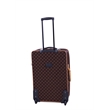 Pemberly Row Traditional Polyester 4-Piece Luggage Set in Chocolate