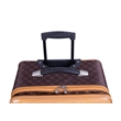 Pemberly Row Traditional Polyester 4-Piece Luggage Set in Chocolate