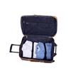Pemberly Row Traditional Polyester 4-Piece Luggage Set in Chocolate