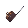 Pemberly Row Traditional Polyester 4-Piece Luggage Set in Chocolate