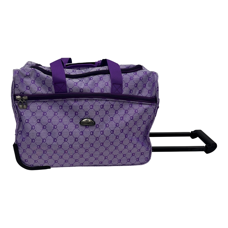 Pemberly Row Traditional Polyester 4-Piece Luggage Set in Purple