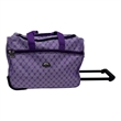 Pemberly Row Traditional Polyester 4-Piece Luggage Set in Purple