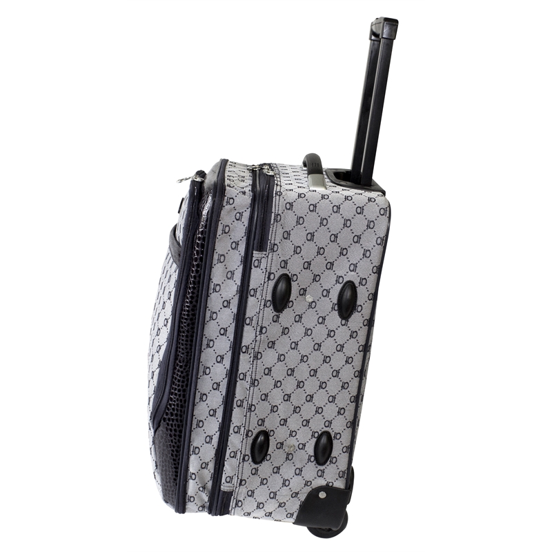 Pemberly Row Traditional Polyester 4-Piece Luggage Set in Navy