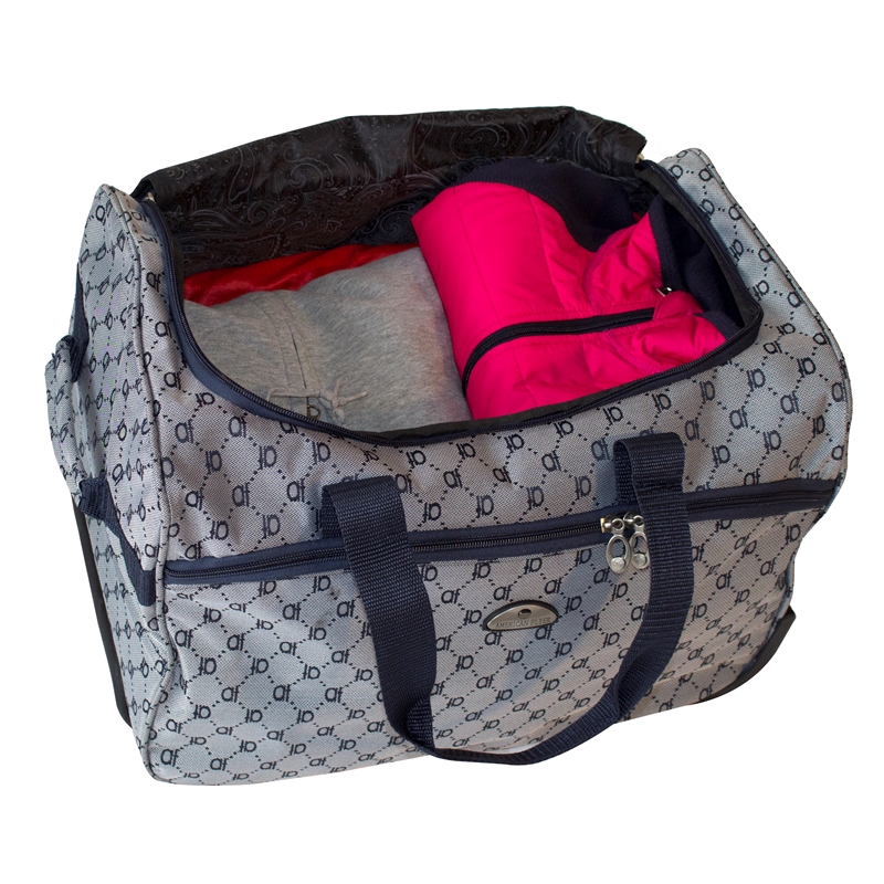 Pemberly Row Traditional Polyester 4-Piece Luggage Set in Navy