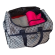 Pemberly Row Traditional Polyester 4-Piece Luggage Set in Navy