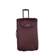 Pemberly Row Traditional Polyester 4-Piece Luggage Set in Brown