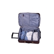 Pemberly Row Traditional Polyester 4-Piece Luggage Set in Brown