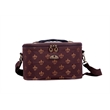 Pemberly Row Traditional Polyester 4-Piece Luggage Set in Brown