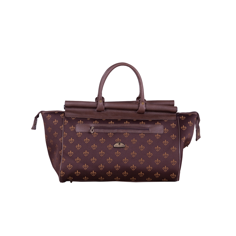 Pemberly Row Traditional Polyester 4-Piece Luggage Set in Brown