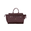 Pemberly Row Traditional Polyester 4-Piece Luggage Set in Brown