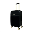 Pemberly Row Traditional Plastic 3-Piece Hardside Spinner Set in Black