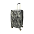Pemberly Row Traditional Plastic Python 3-Piece Hardside Spinner Set in Gray
